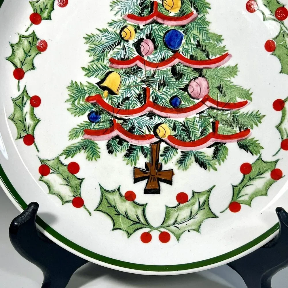 Vintage 1950's Geo Z.‎ Lefton Christmas Tree Plate 8